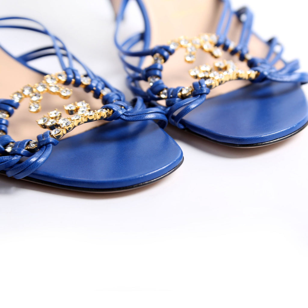 Crystal Interlock G 55mm Sandals Size 38