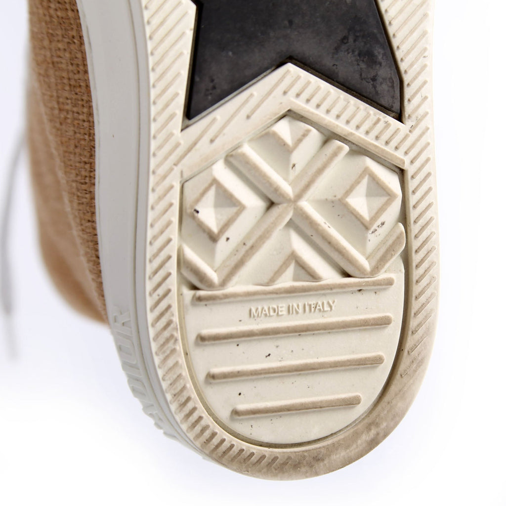 Walk'N'Dior Embroidered Jute Sneakers Beige