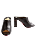 Corinthe 100 MM Peep Toe Mules Size 37.5 Black