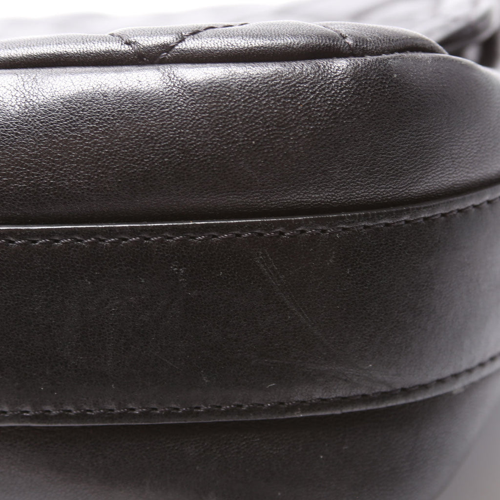 CC Flap Messenger Quilted Lambskin 24M Black