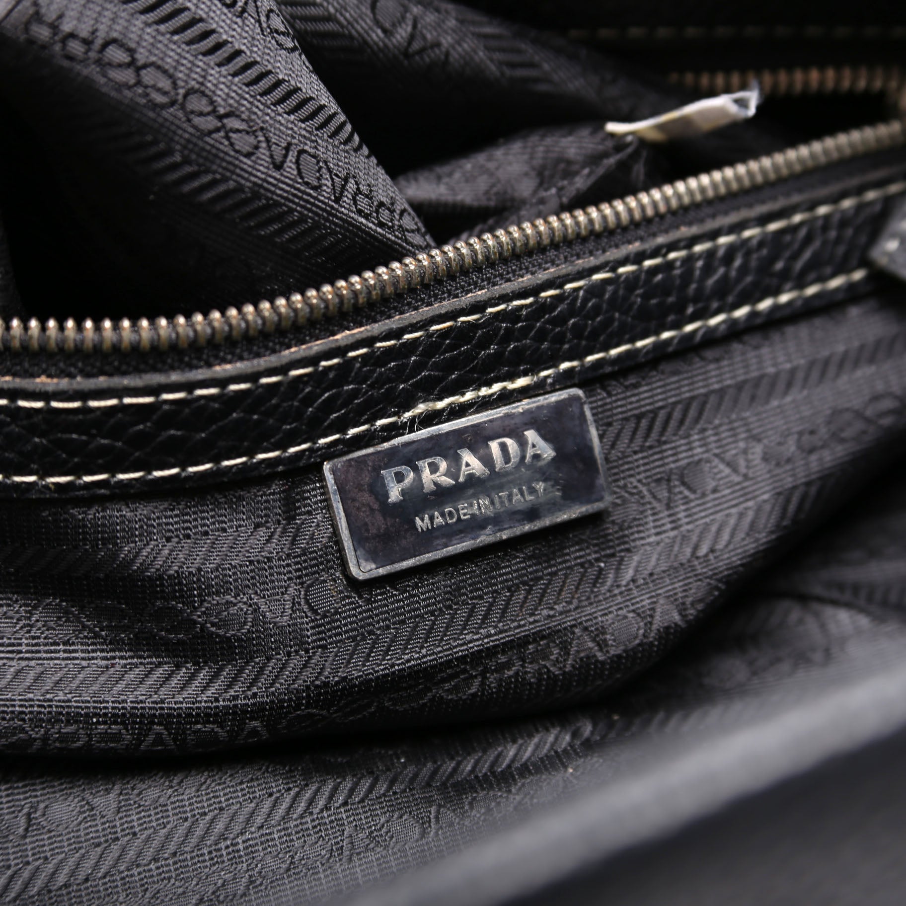 Leather Bowling Shoulder Bag Black