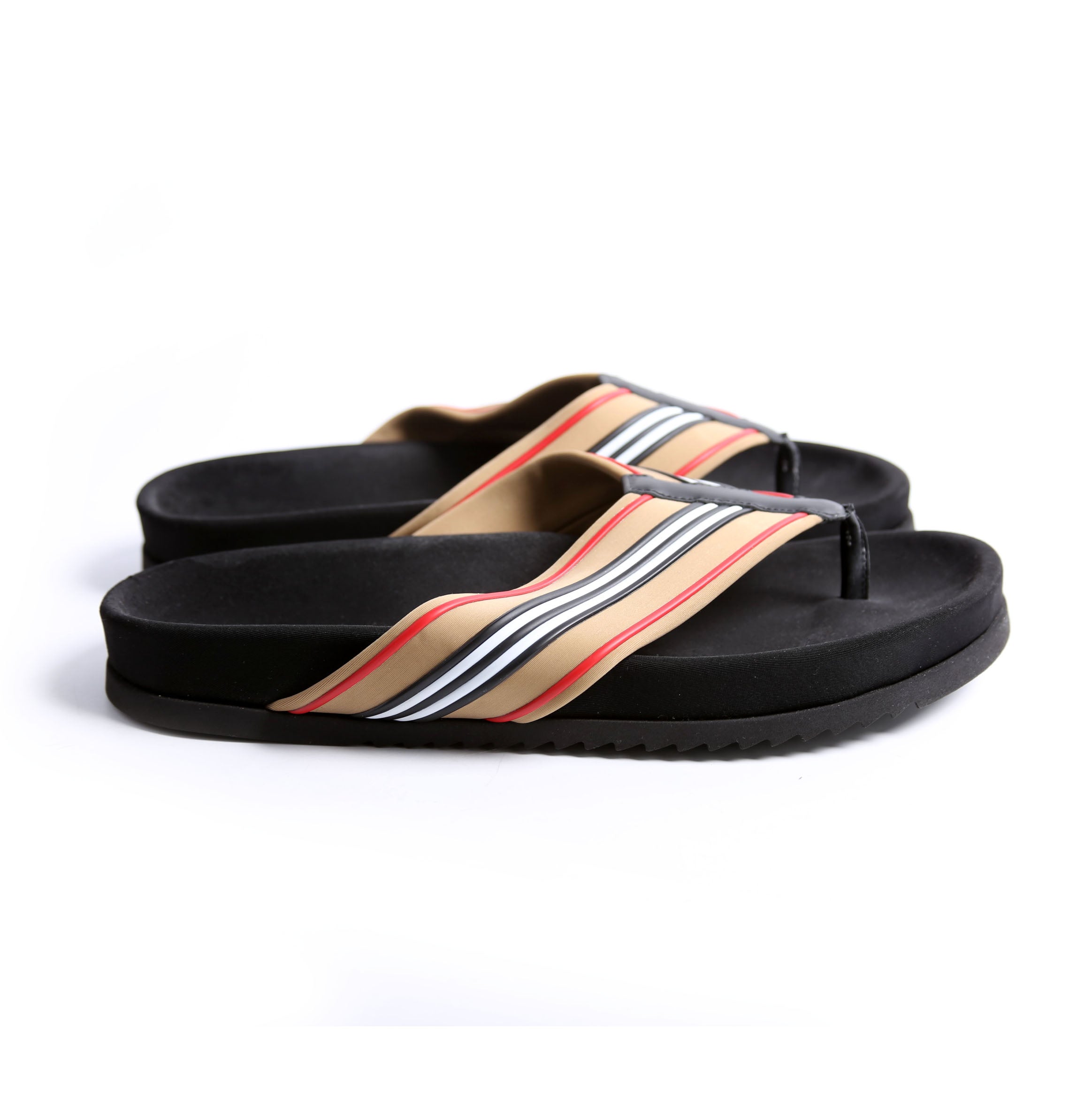 3D Icon Stripe Flip Flops Size 42