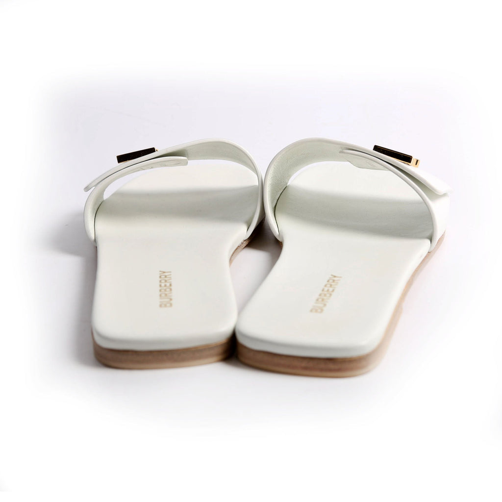 Sloane TB Leather Slide Sandals Size 38
