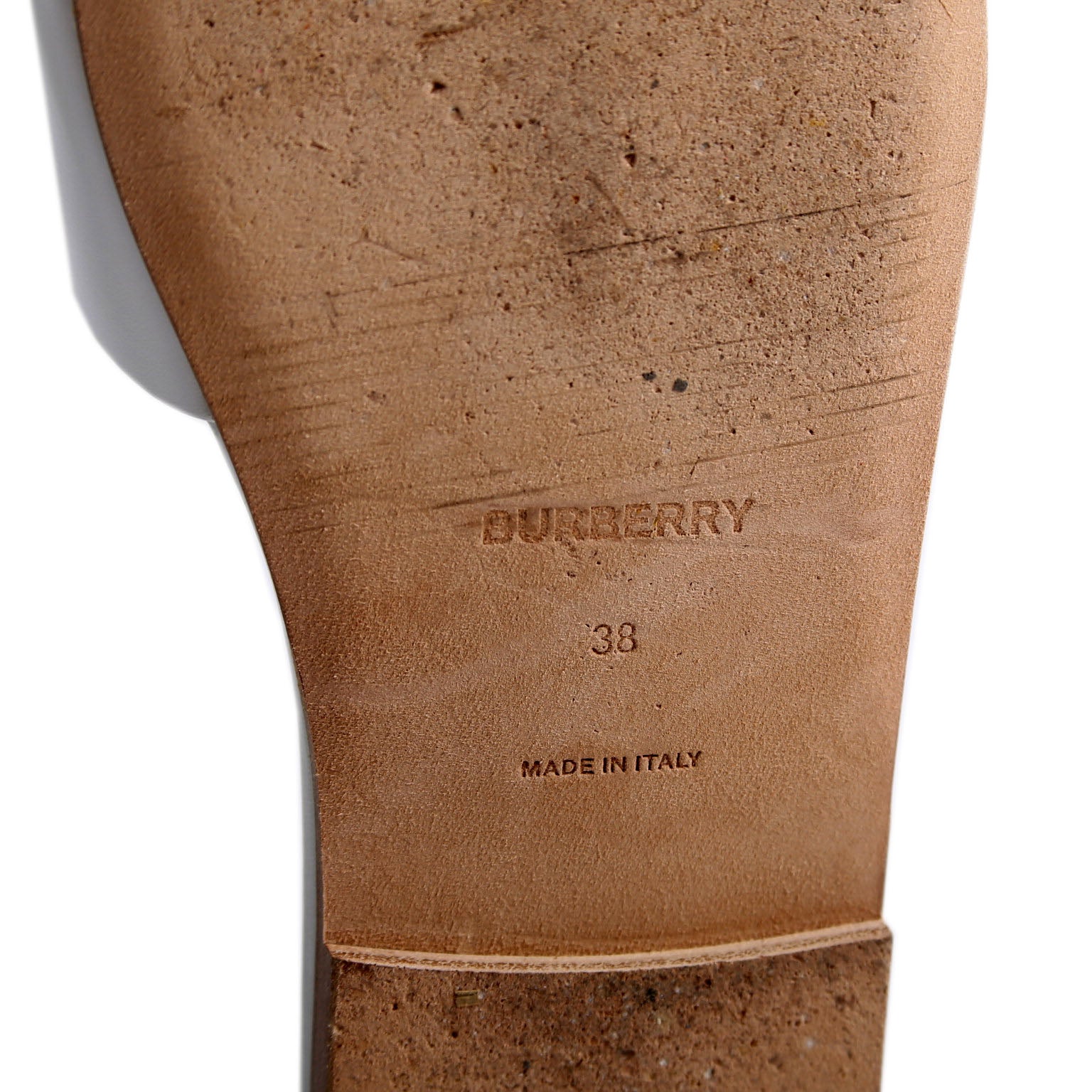Sloane TB Leather Slide Sandals Size 38
