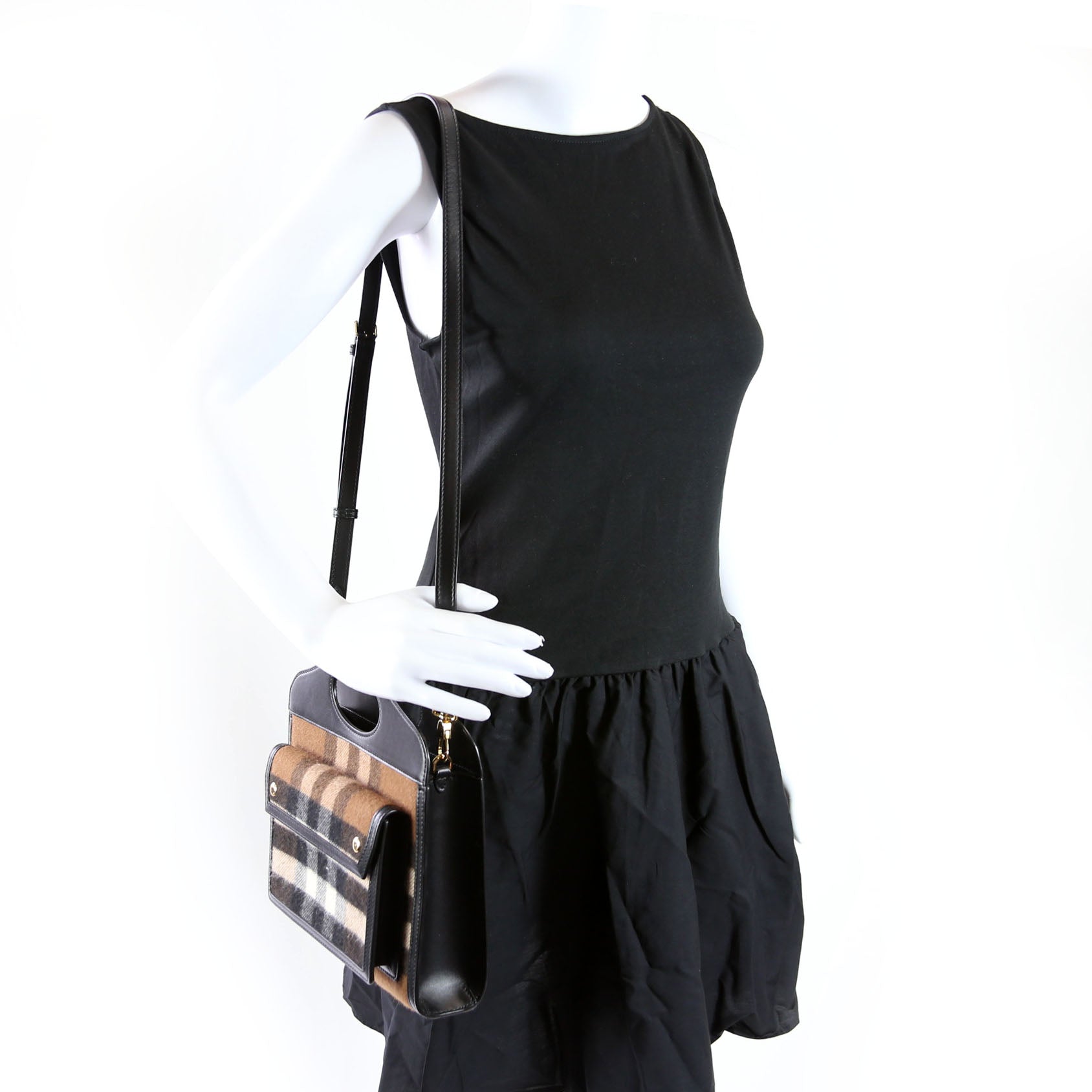Pocket Bag Mini Canvas Brown/Black