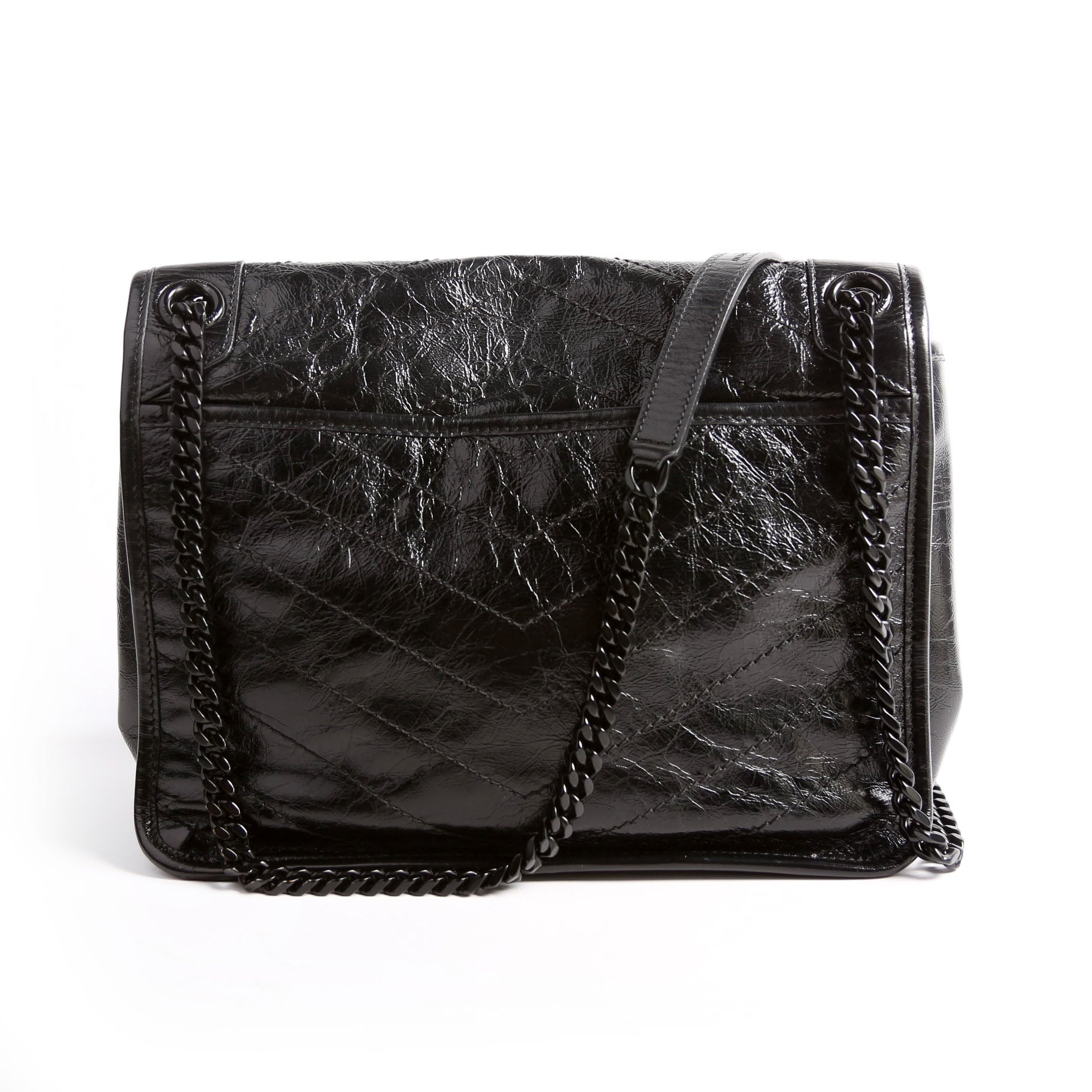 Niki Medium Crinkle Leather 575055 Black