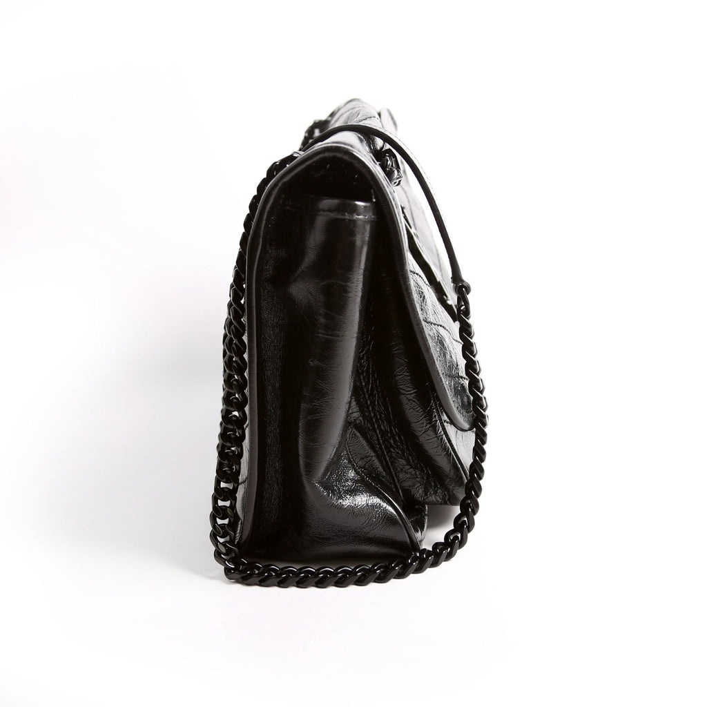 Niki Medium Crinkle Leather 575055 Black