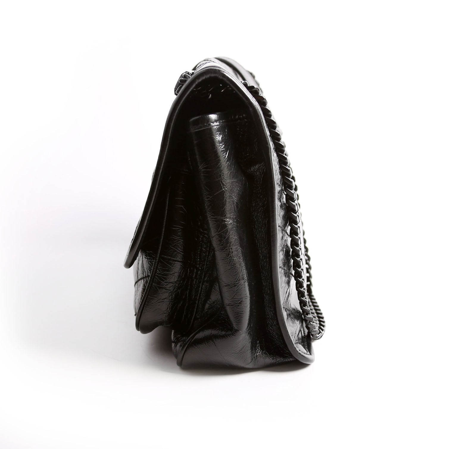 Niki Medium Crinkle Leather 575055 Black