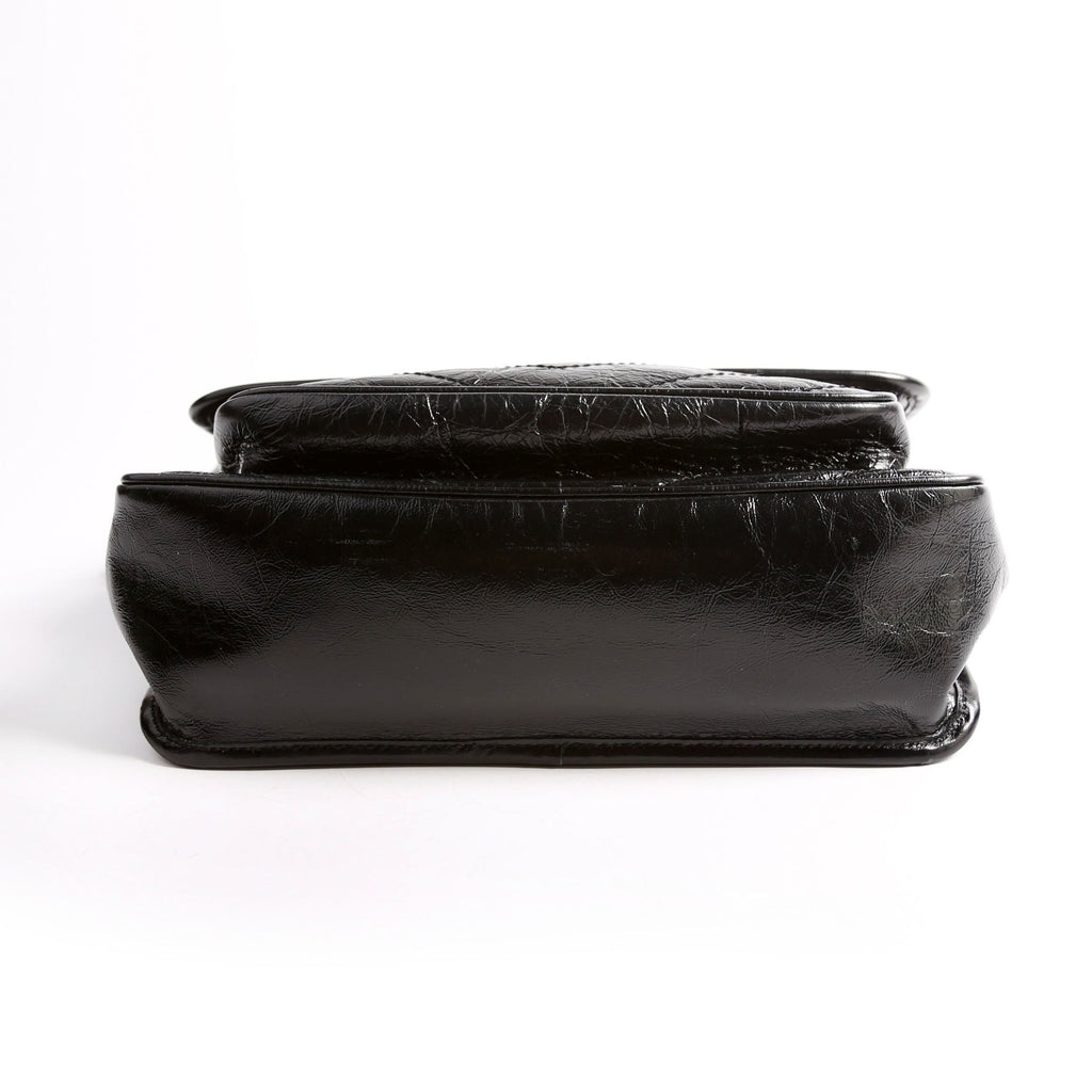 Niki Medium Crinkle Leather 575055 Black
