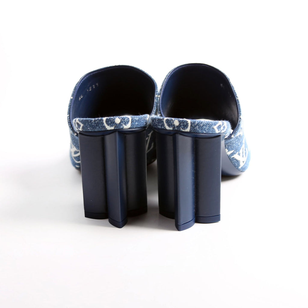 Silhouette Denim Mules Size 38 Blue