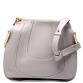 Hayley Leather Hobo Gray and Black