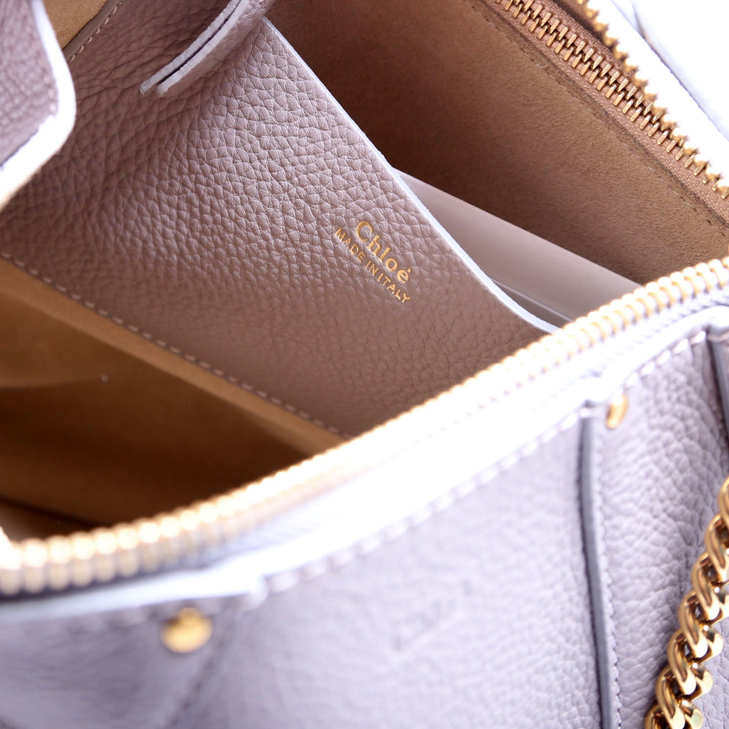 Hayley Leather Hobo Gray and Black
