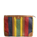 312766 Baiadera Striped Canvas Large Pouch