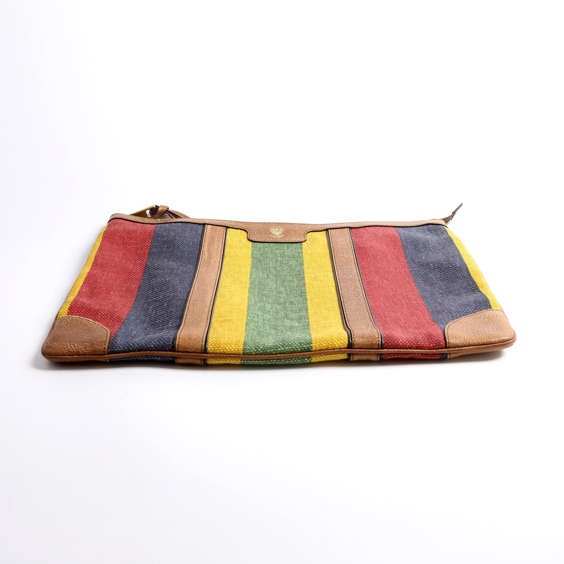 312766 Baiadera Striped Canvas Large Pouch