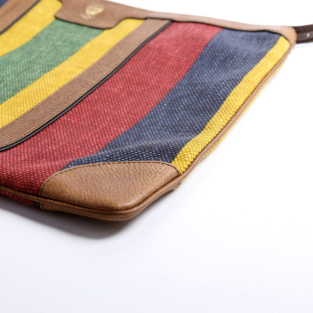 312766 Baiadera Striped Canvas Large Pouch
