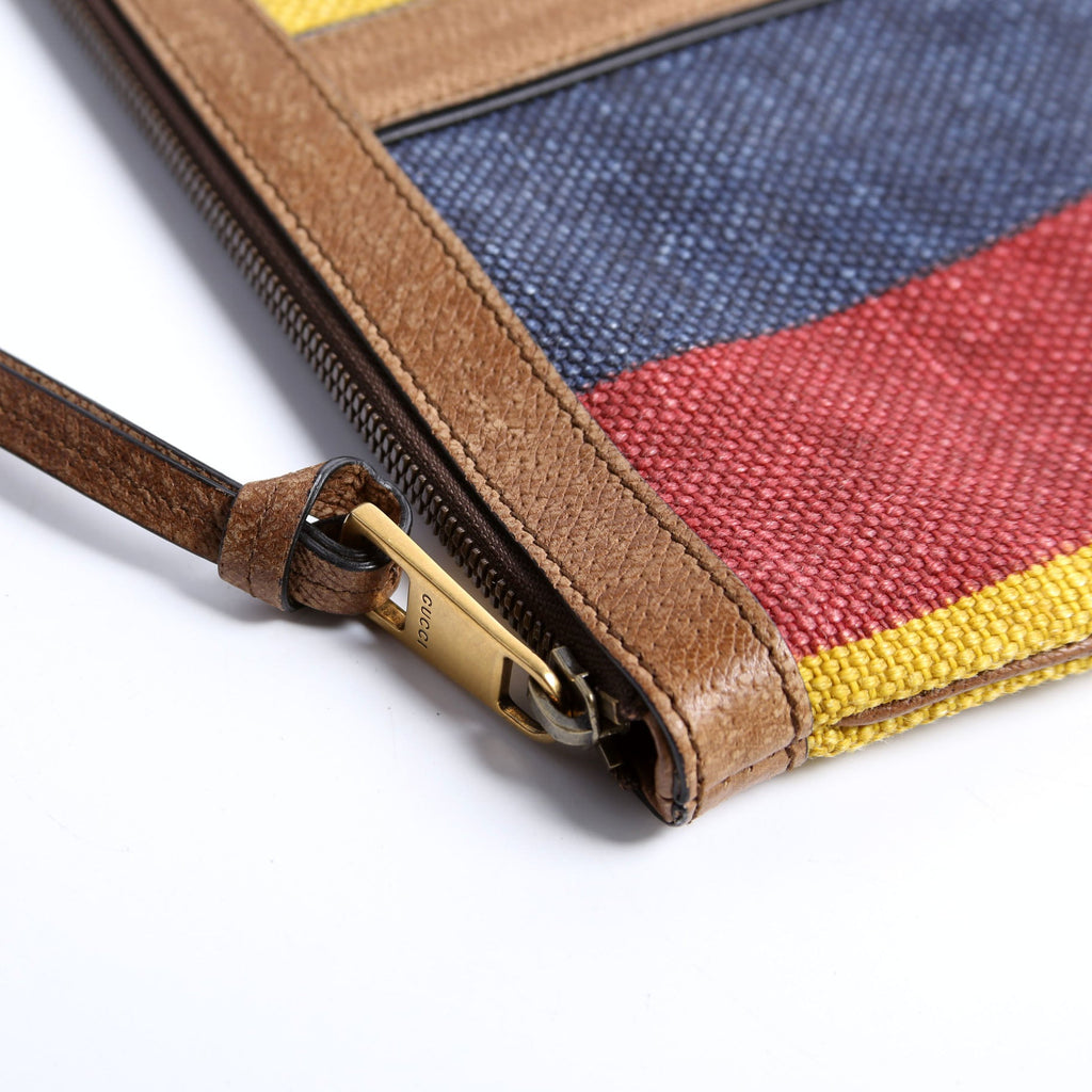 312766 Baiadera Striped Canvas Large Pouch