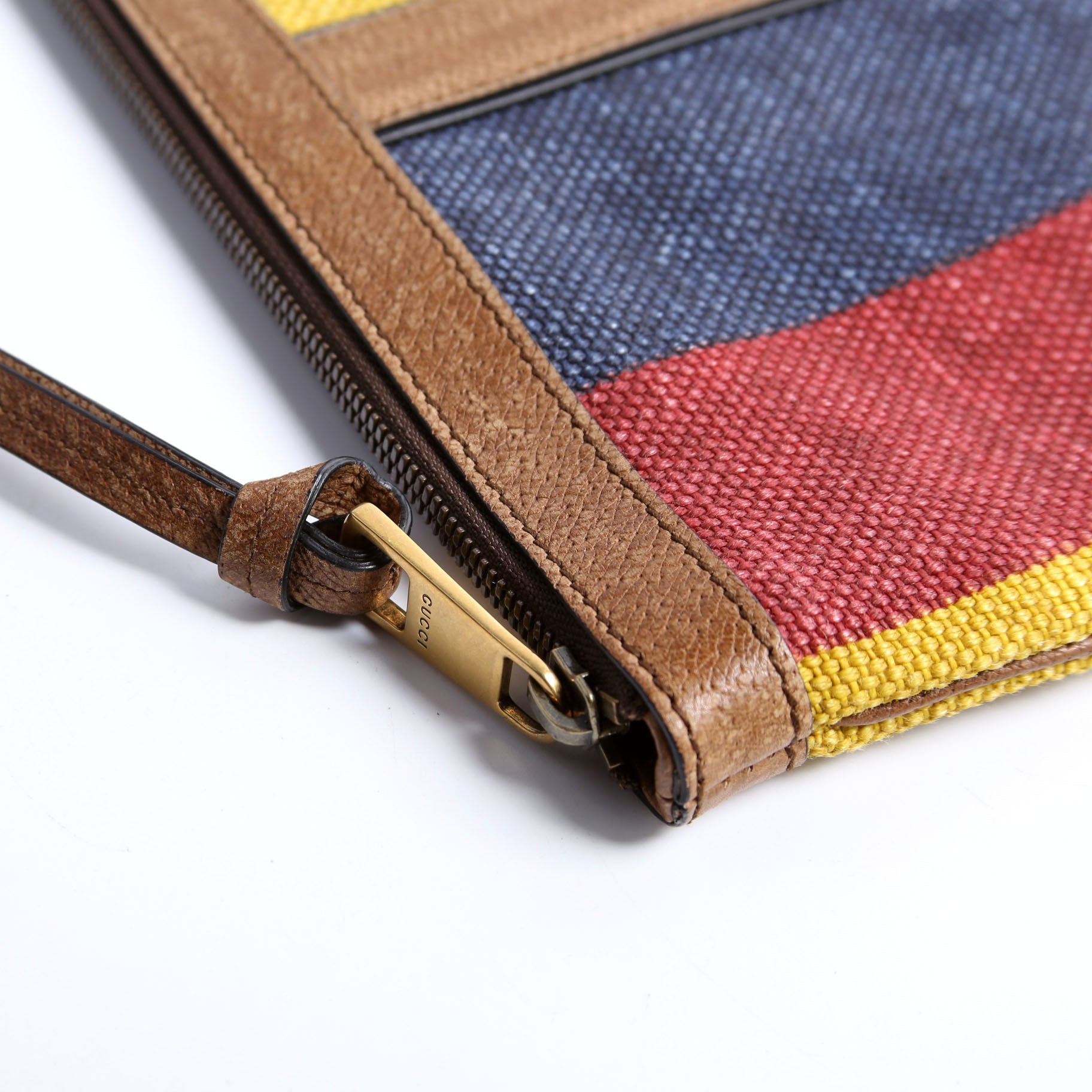 312766 Baiadera Striped Canvas Large Pouch
