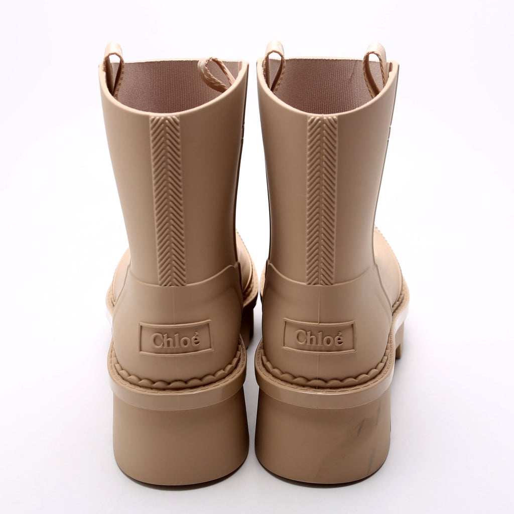 Chloe Raina Rubber Rain Boots Size 38 Tan