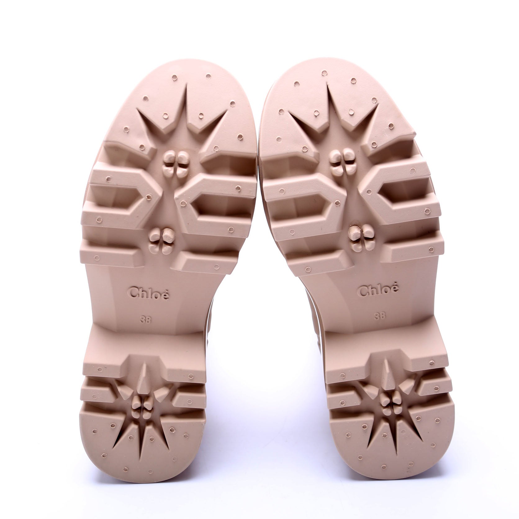 Chloe Raina Rubber Rain Boots Size 38 Tan