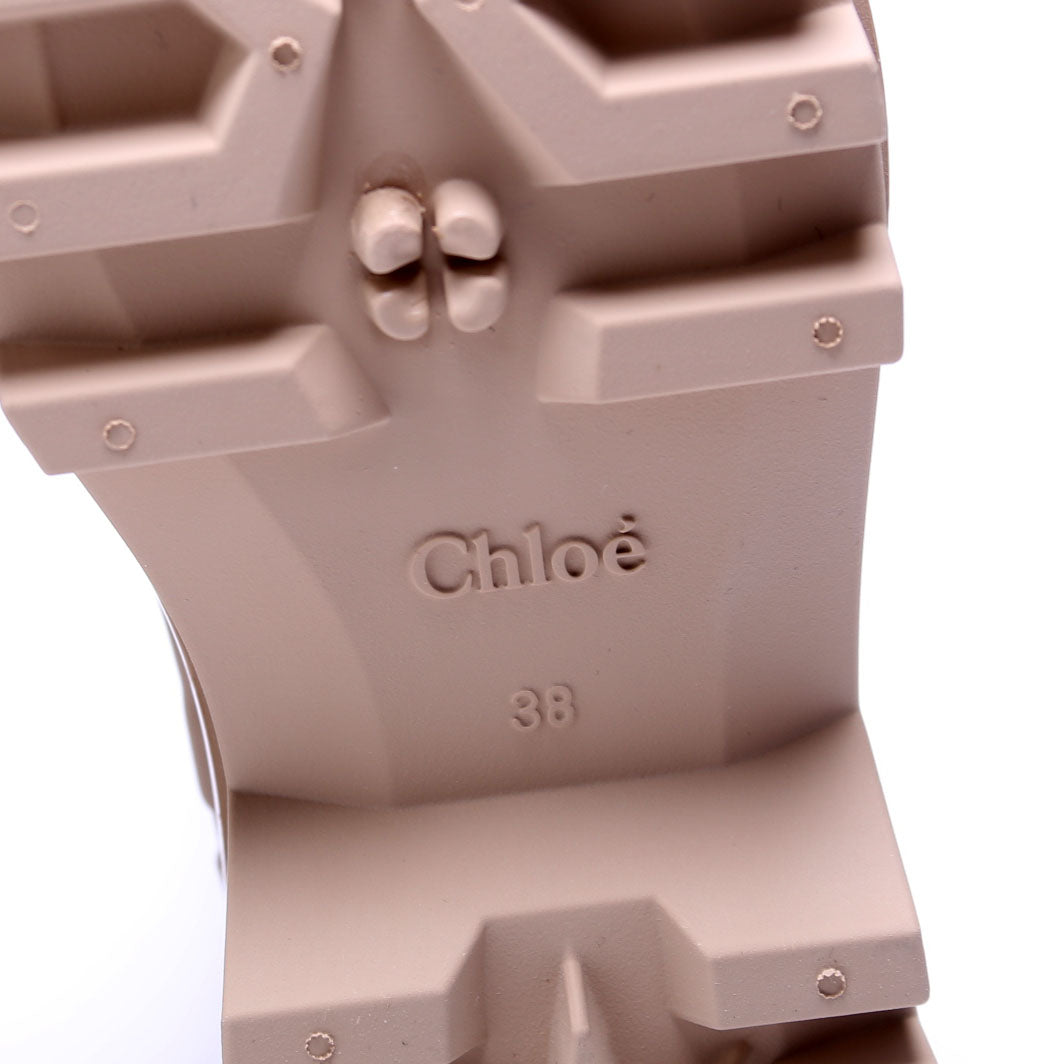 Chloe Raina Rubber Rain Boots Size 38 Tan