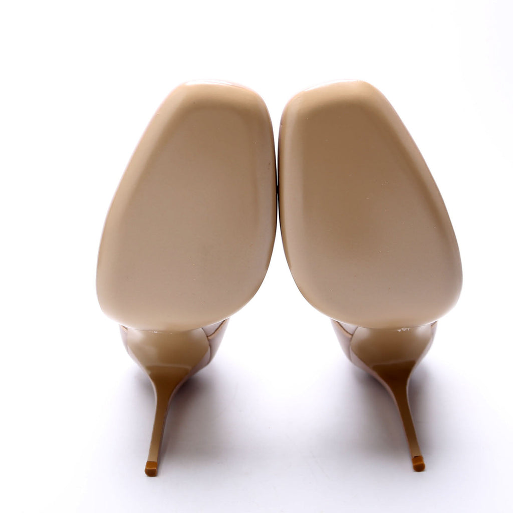 Valentino Mary Jane Patent Pumps Size 38 Taupe