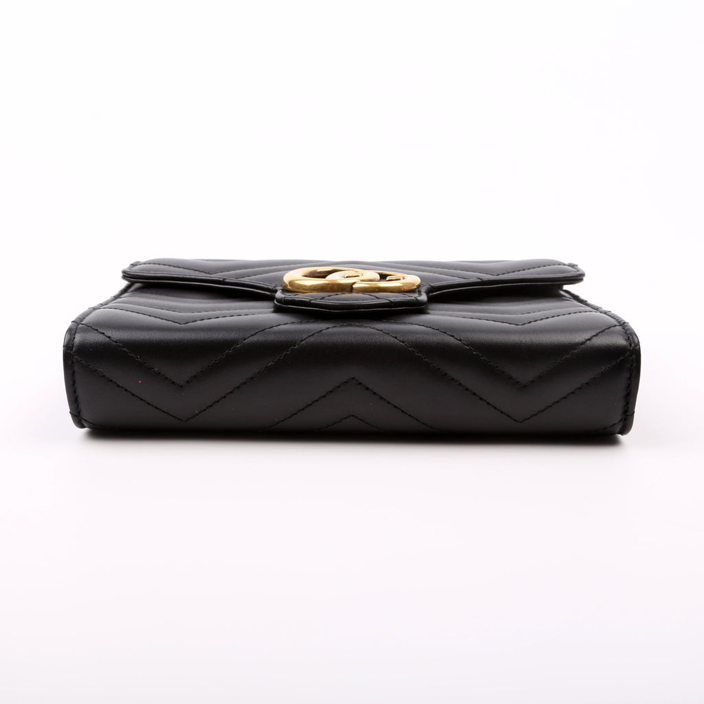 474575 Marmont Chain Wallet Black