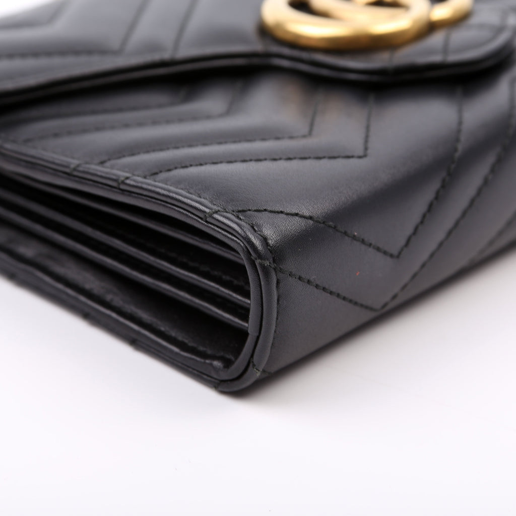 474575 Marmont Chain Wallet Black