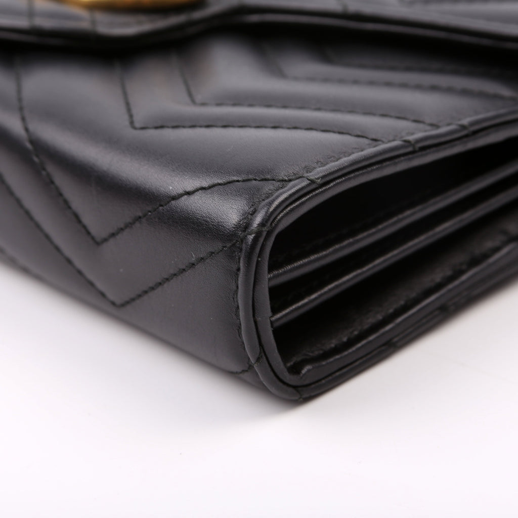 474575 Marmont Chain Wallet Black