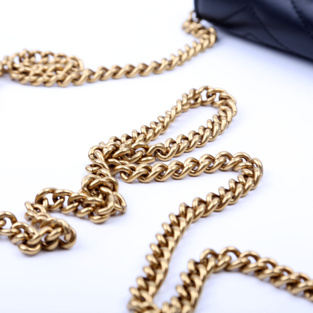 474575 Marmont Chain Wallet Black