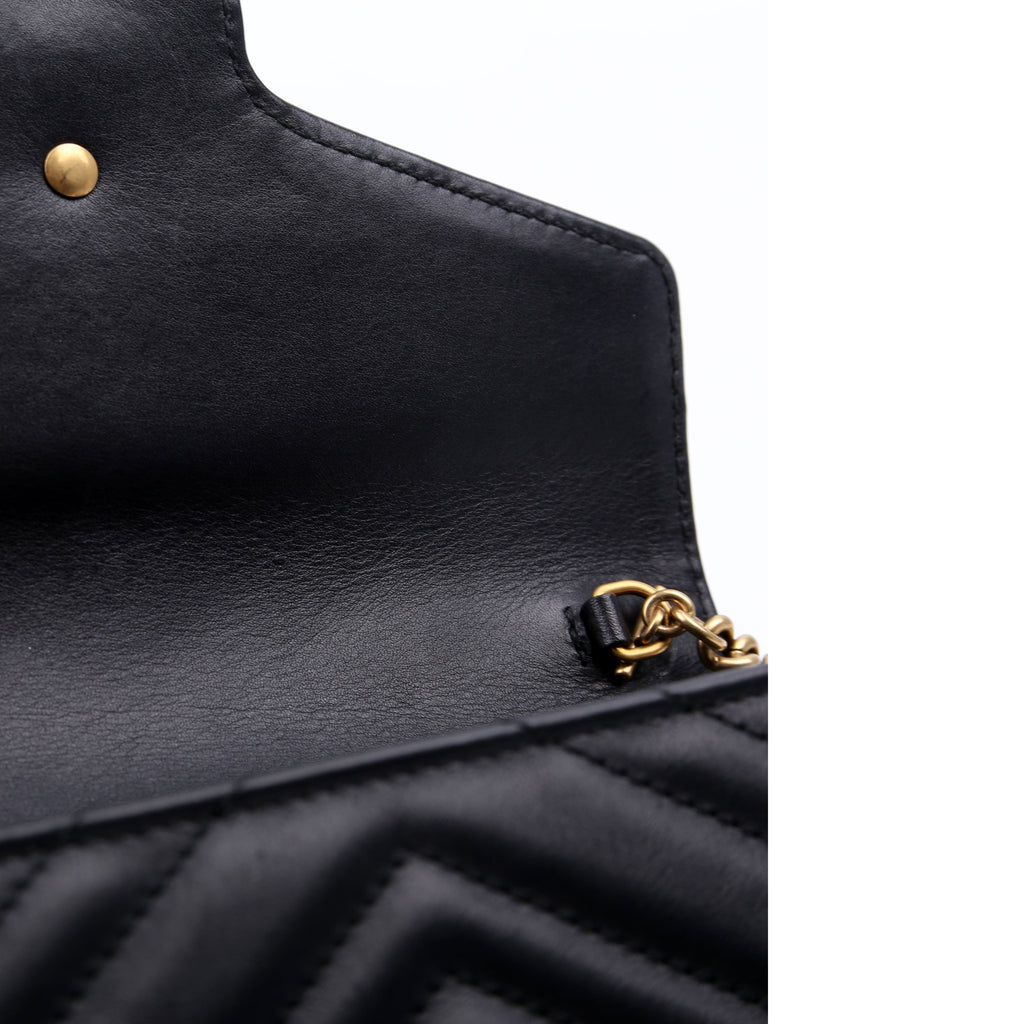 474575 Marmont Chain Wallet Black