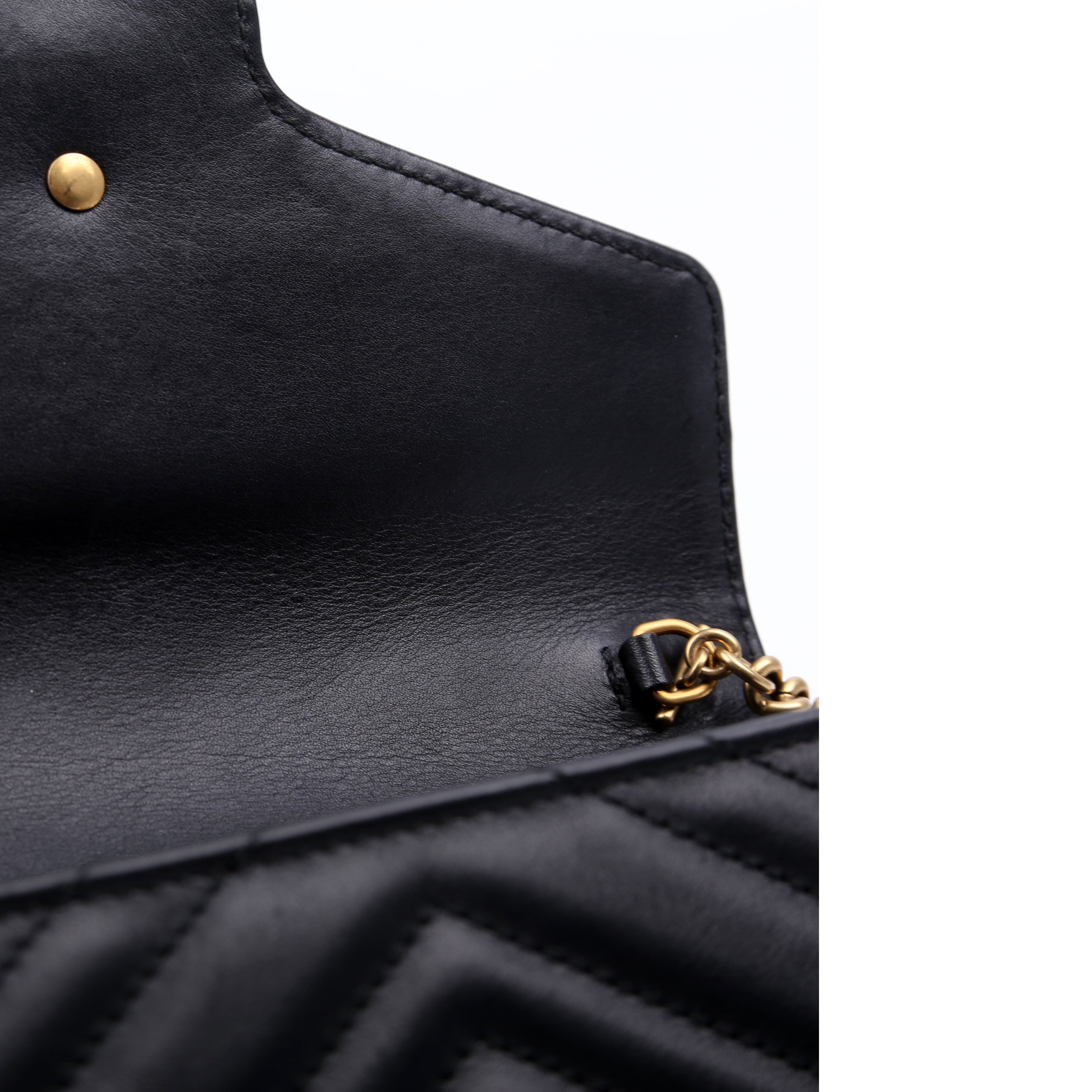 474575 Marmont Chain Wallet Black