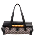 111713 GG Canvas Bamboo Bullet Medium Black