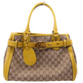 247183 GG canvas Running Tote Medium Yellow