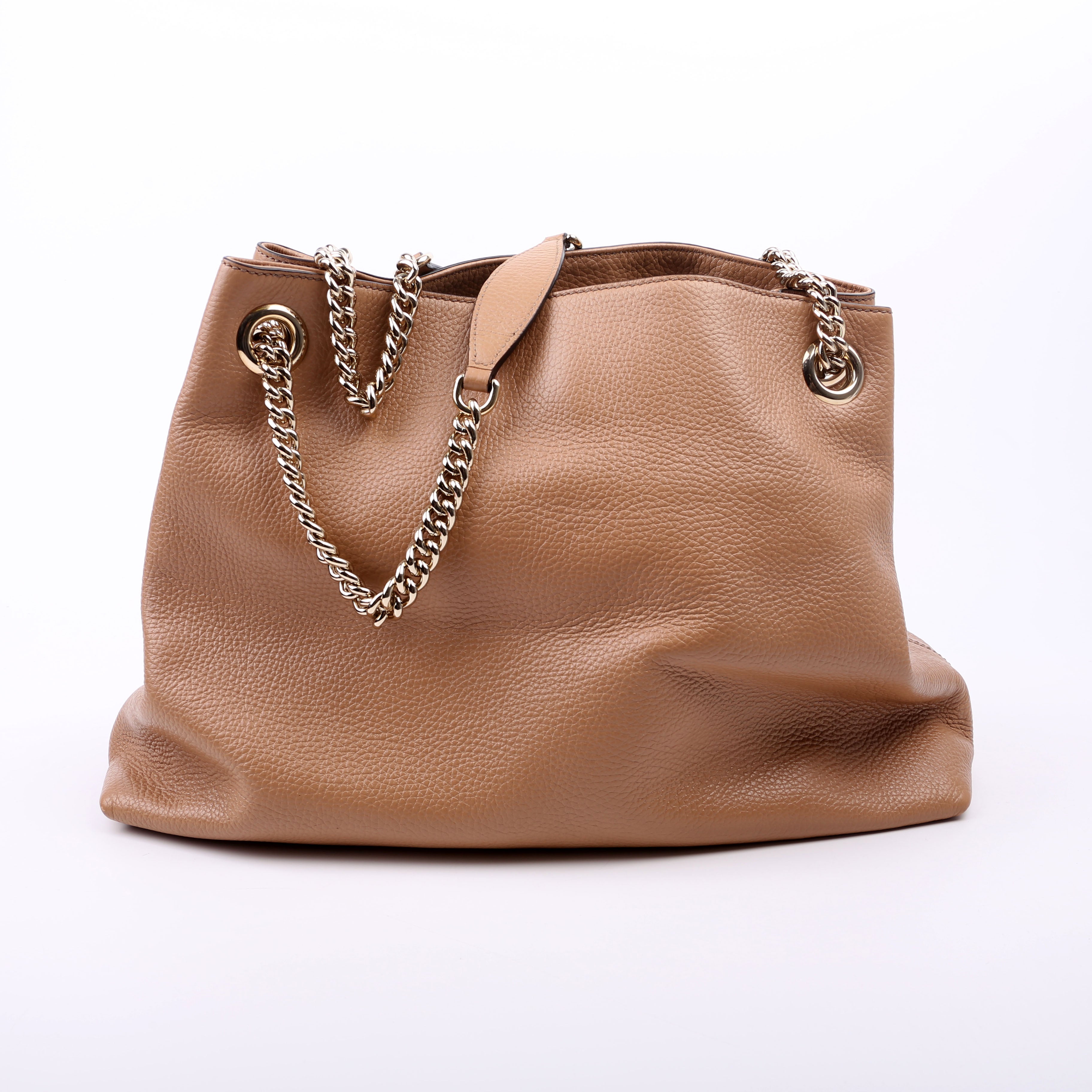 536196 Soho Chain Tote Newer Beige