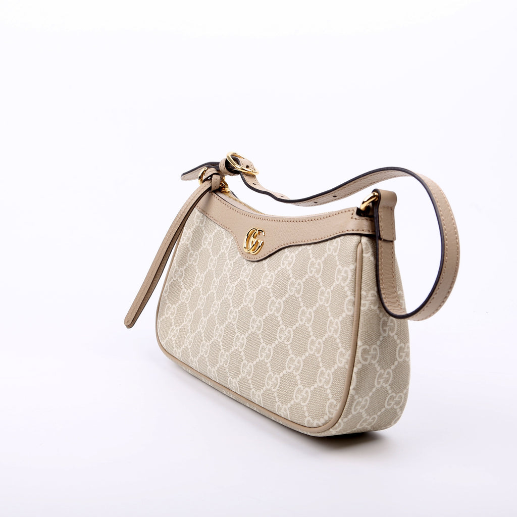 735145 Ophidia GG Small Bag White