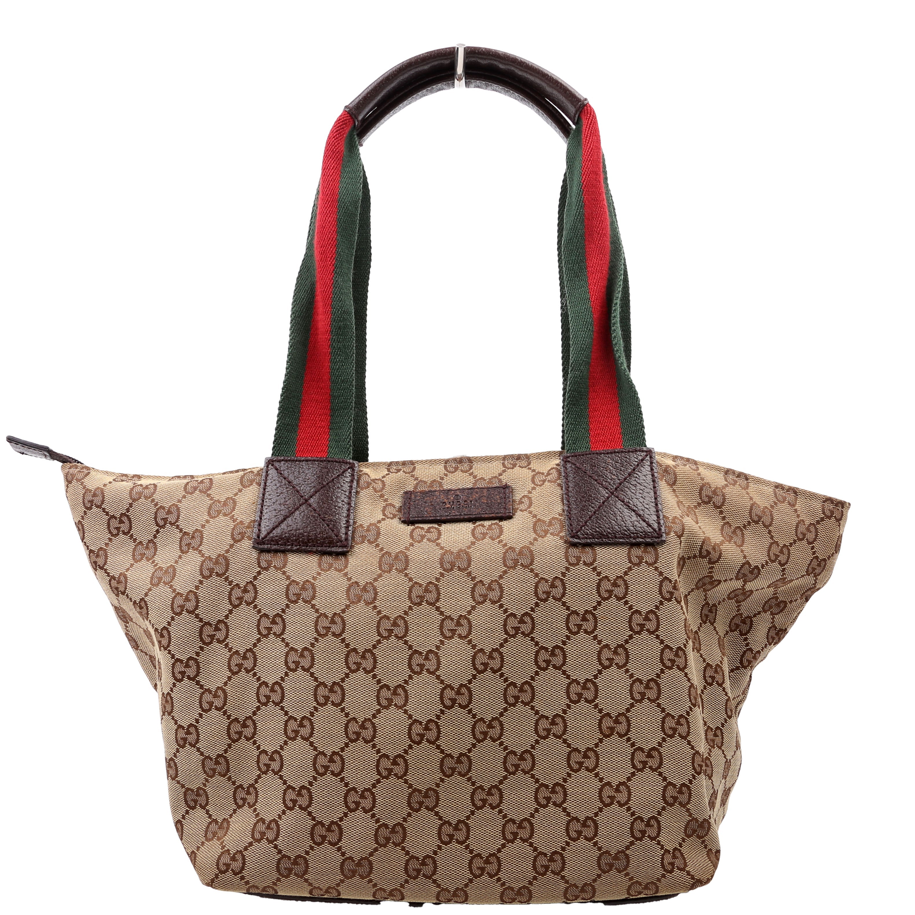 131230 GG Canvas Web Bucket Tote
