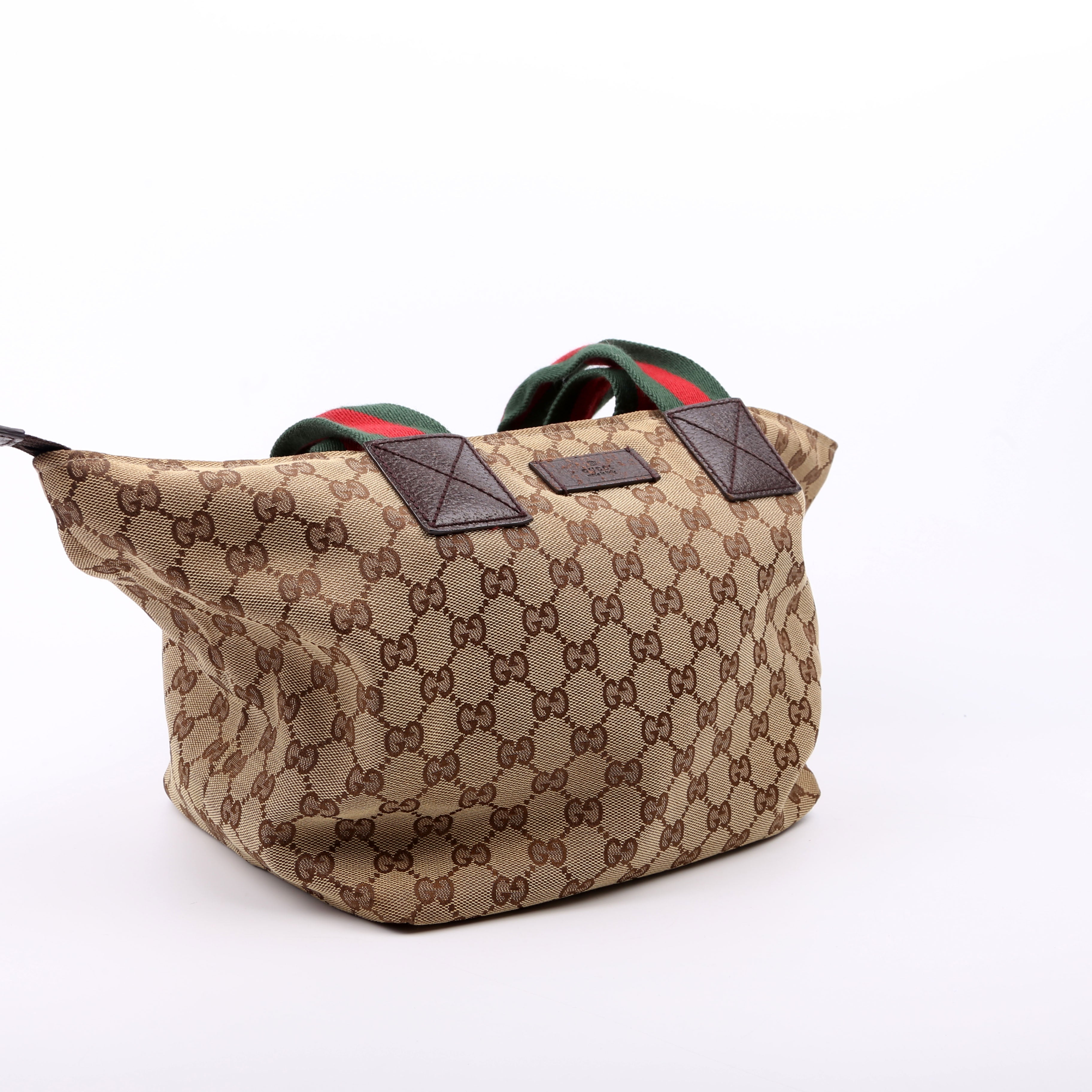 131230 GG Canvas Web Bucket Tote