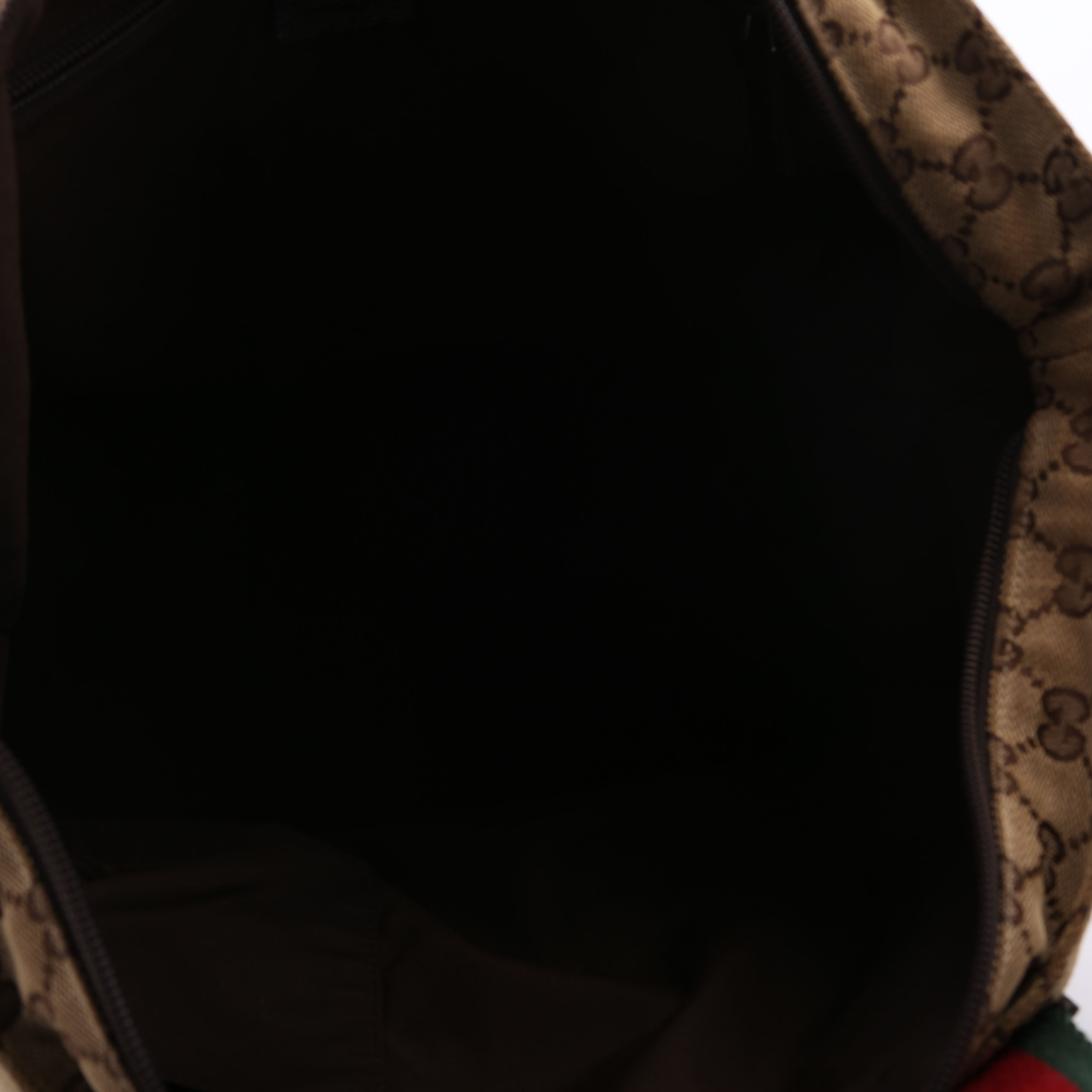 131230 GG Canvas Web Bucket Tote