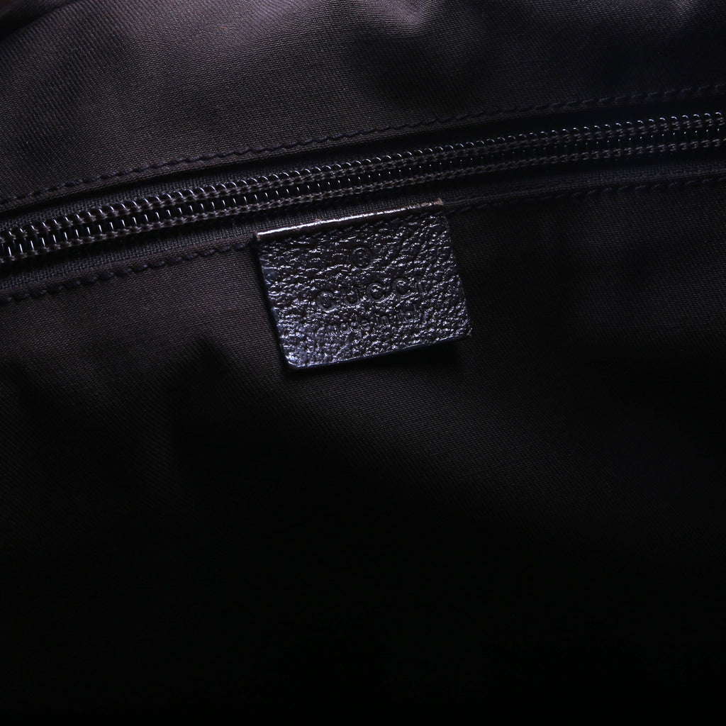 131230 GG Canvas Web Bucket Tote