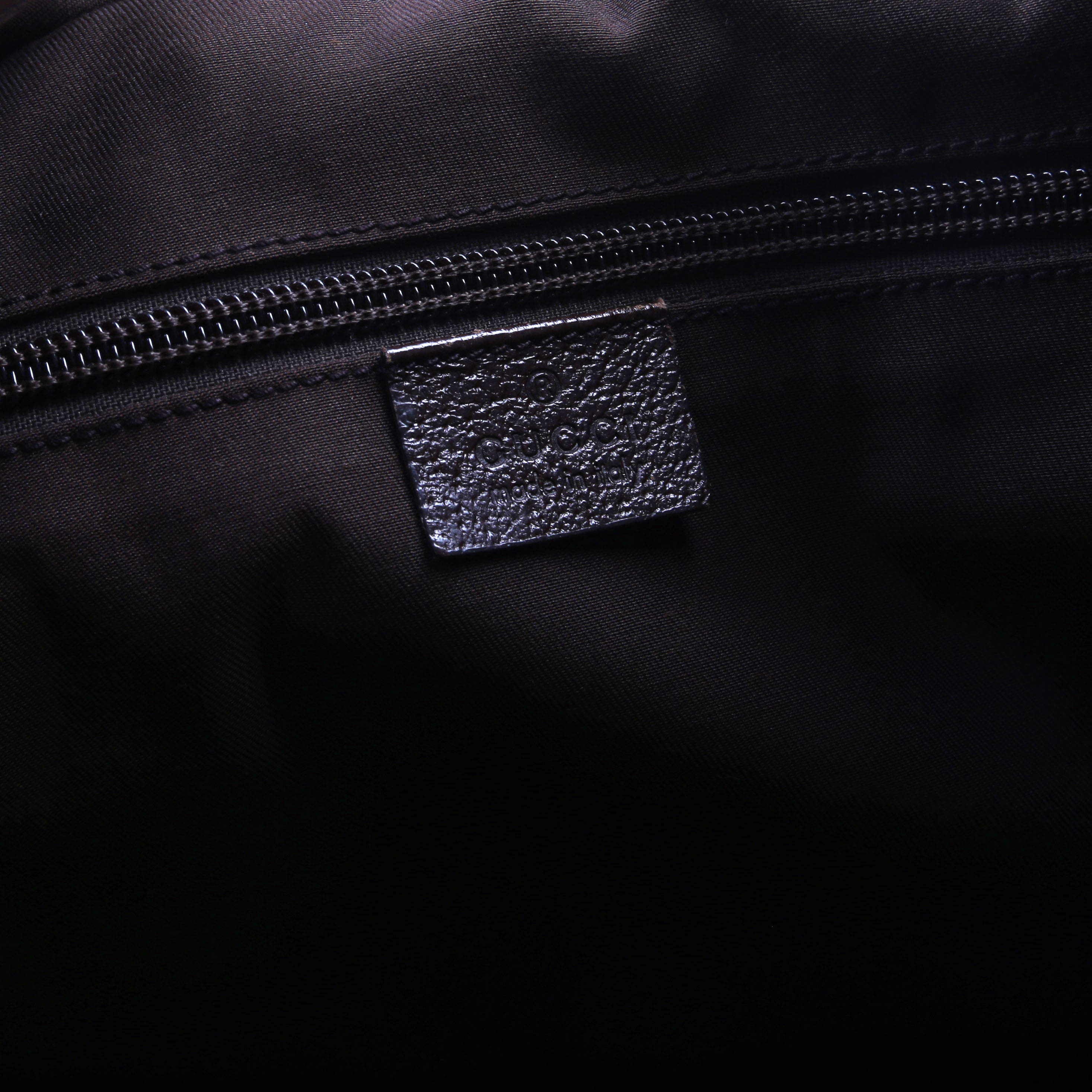 131230 GG Canvas Web Bucket Tote