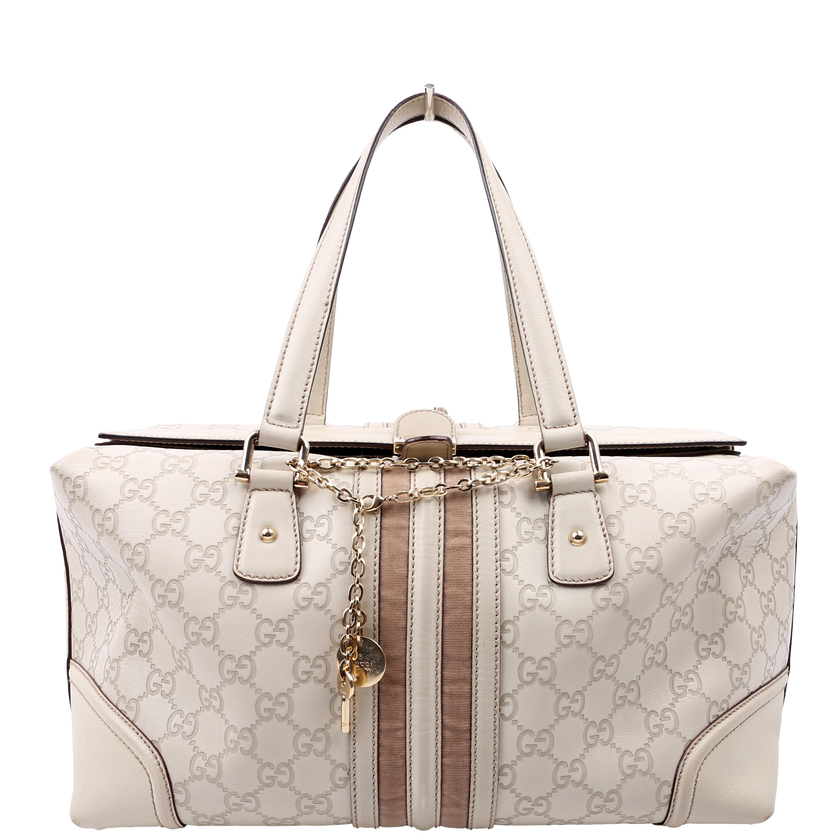 GG Treasure Boston Bag White