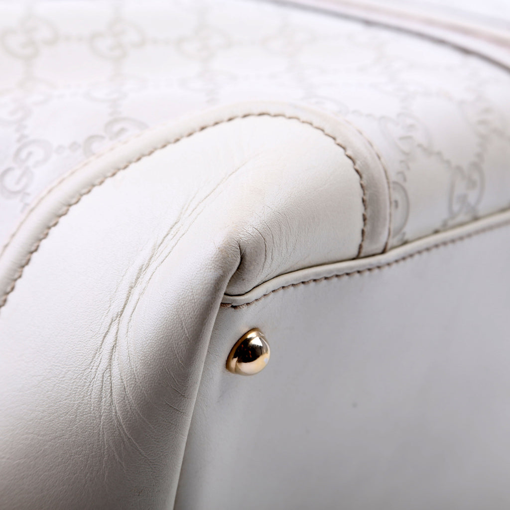 GG Treasure Boston Bag White