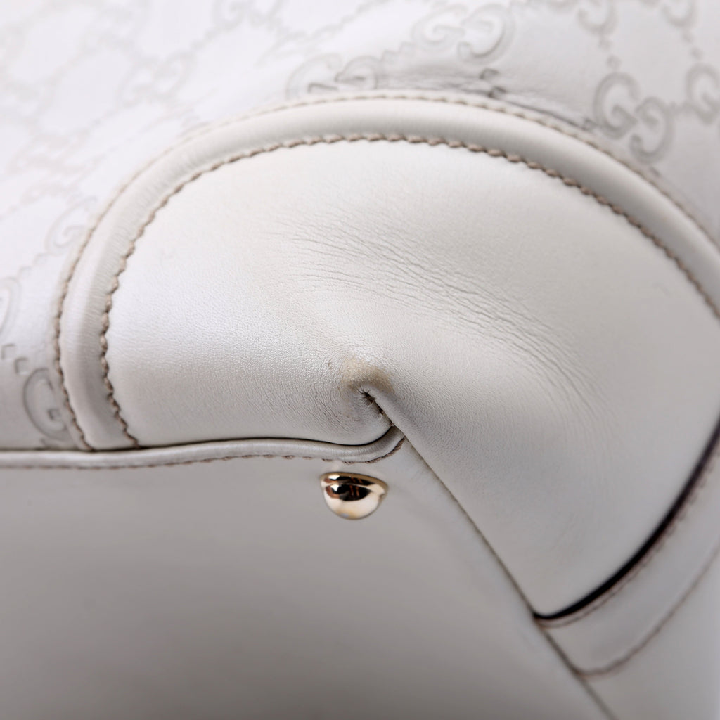 GG Treasure Boston Bag White
