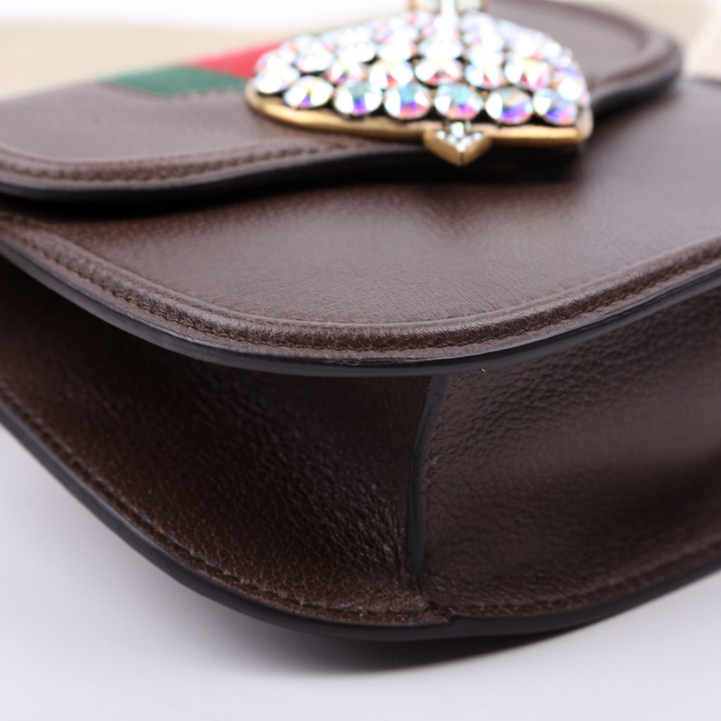 Gucci 500756 Jeweled Heart Totem Brown