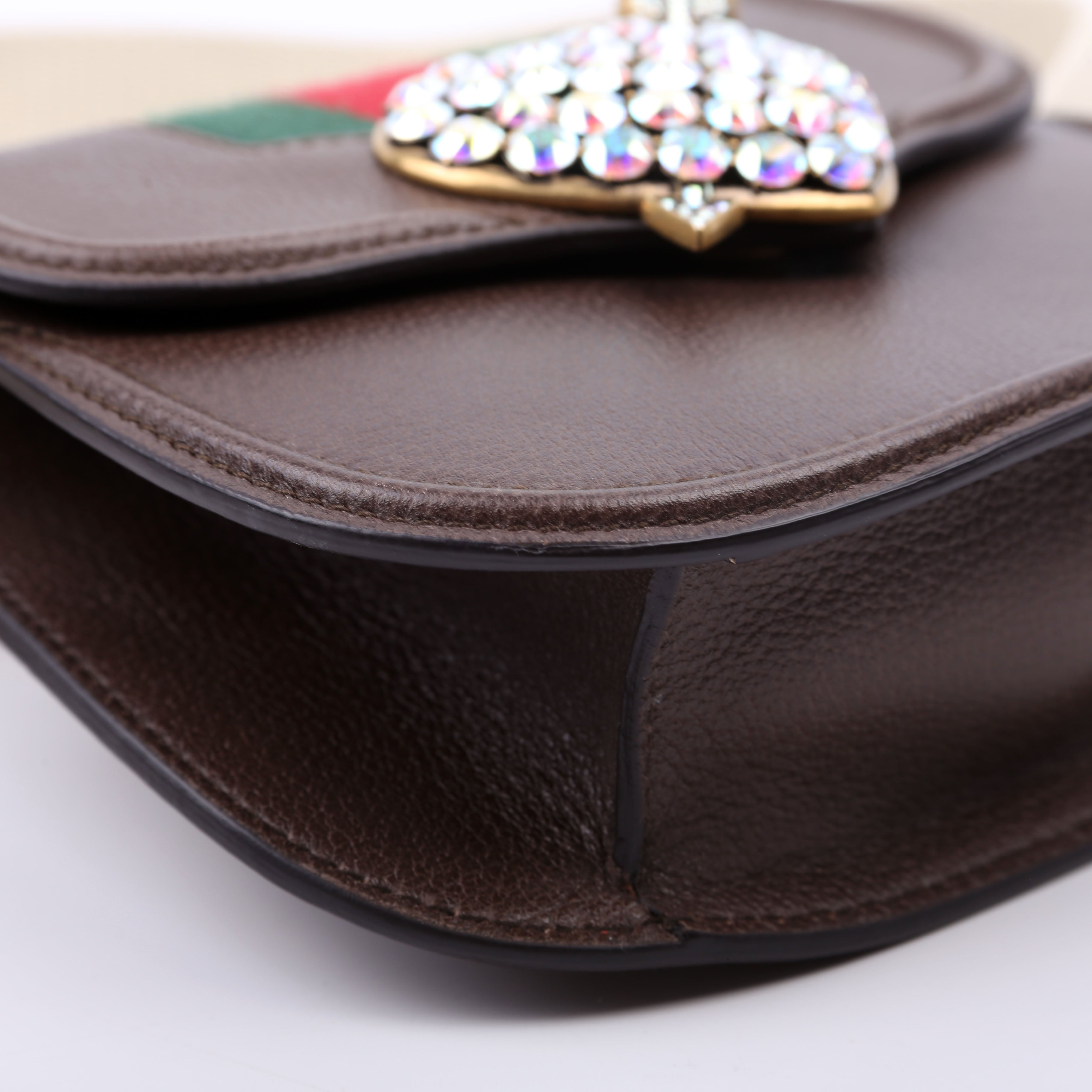Gucci 500756 Jeweled Heart Totem Brown