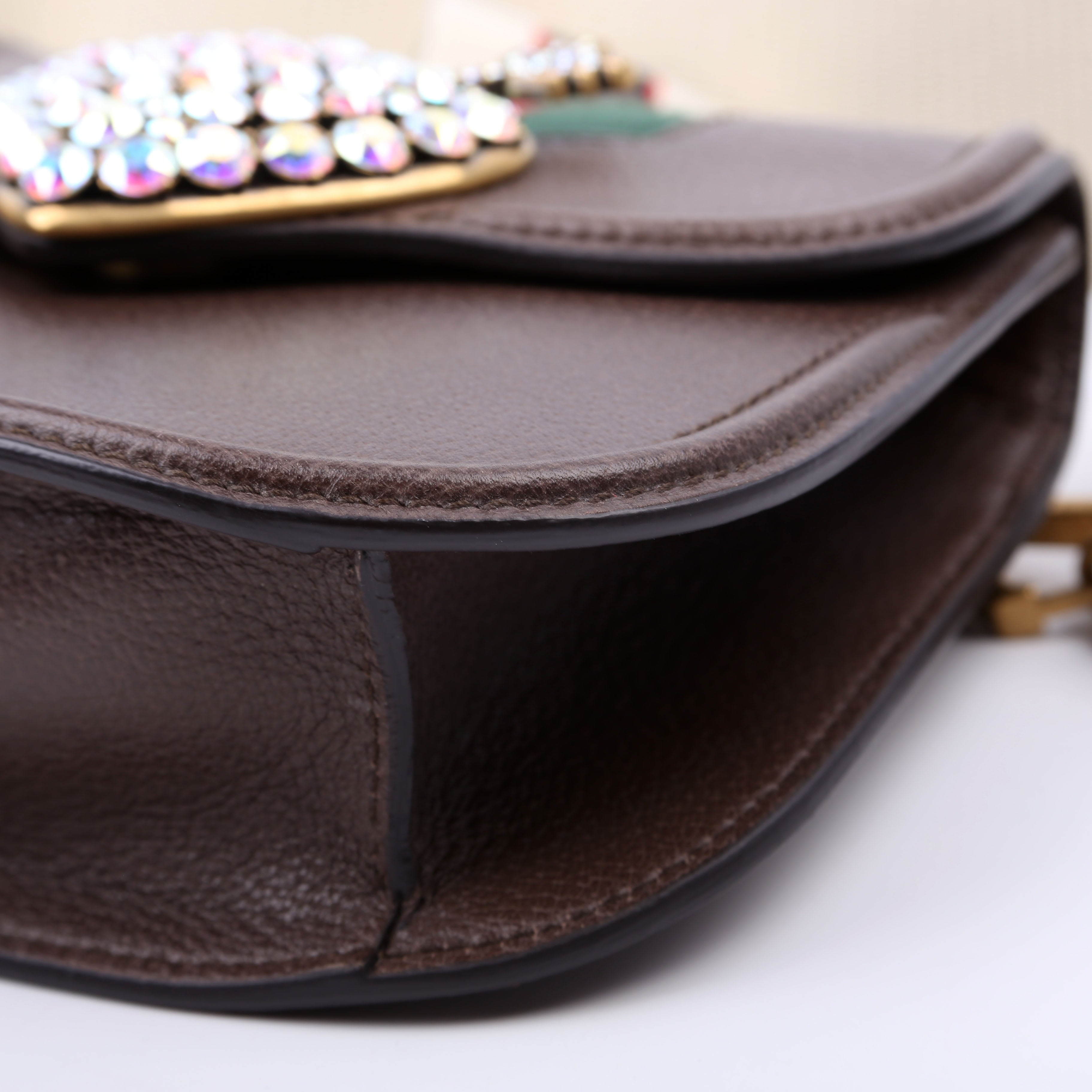 Gucci 500756 Jeweled Heart Totem Brown