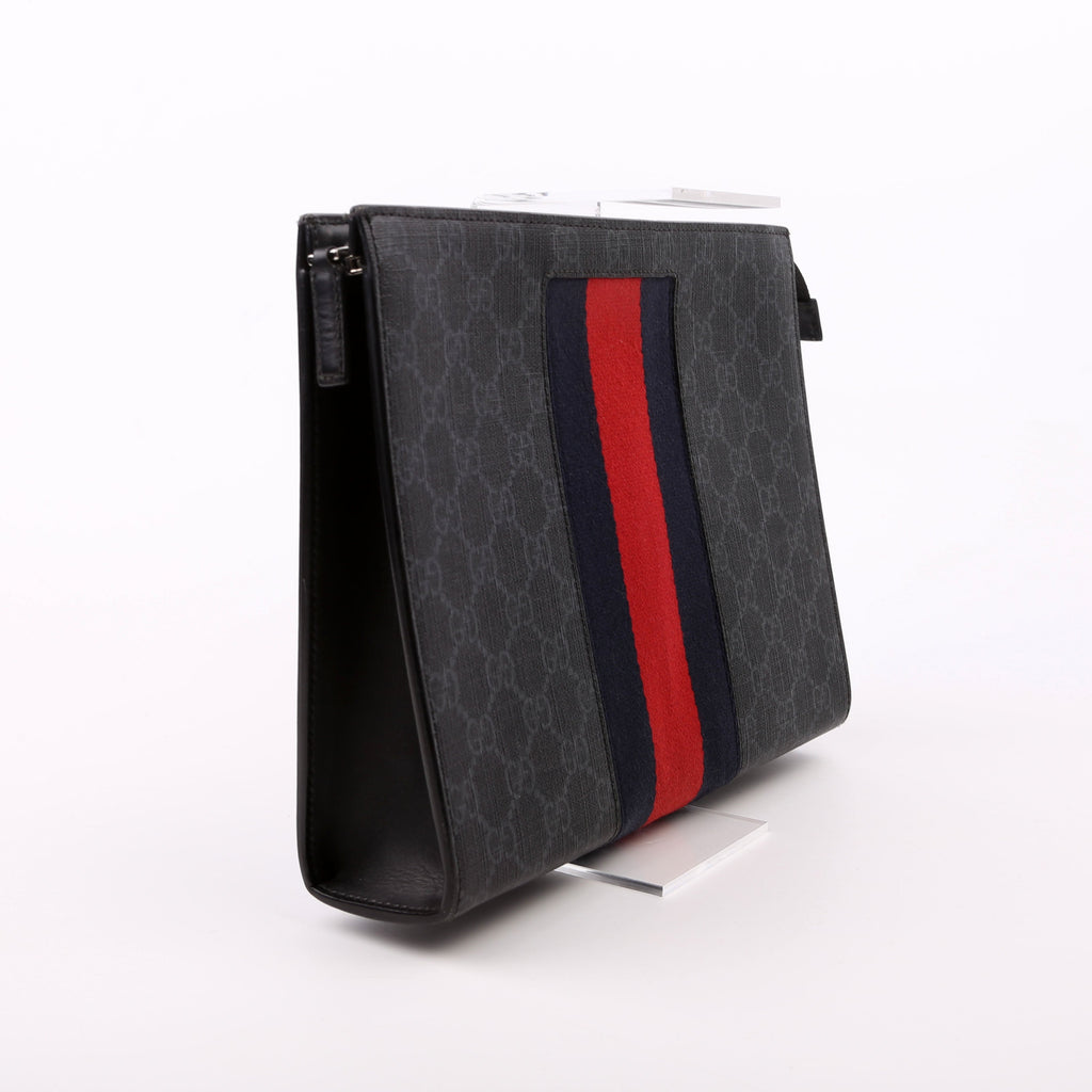 475316 GG Supreme Web Pouch Black