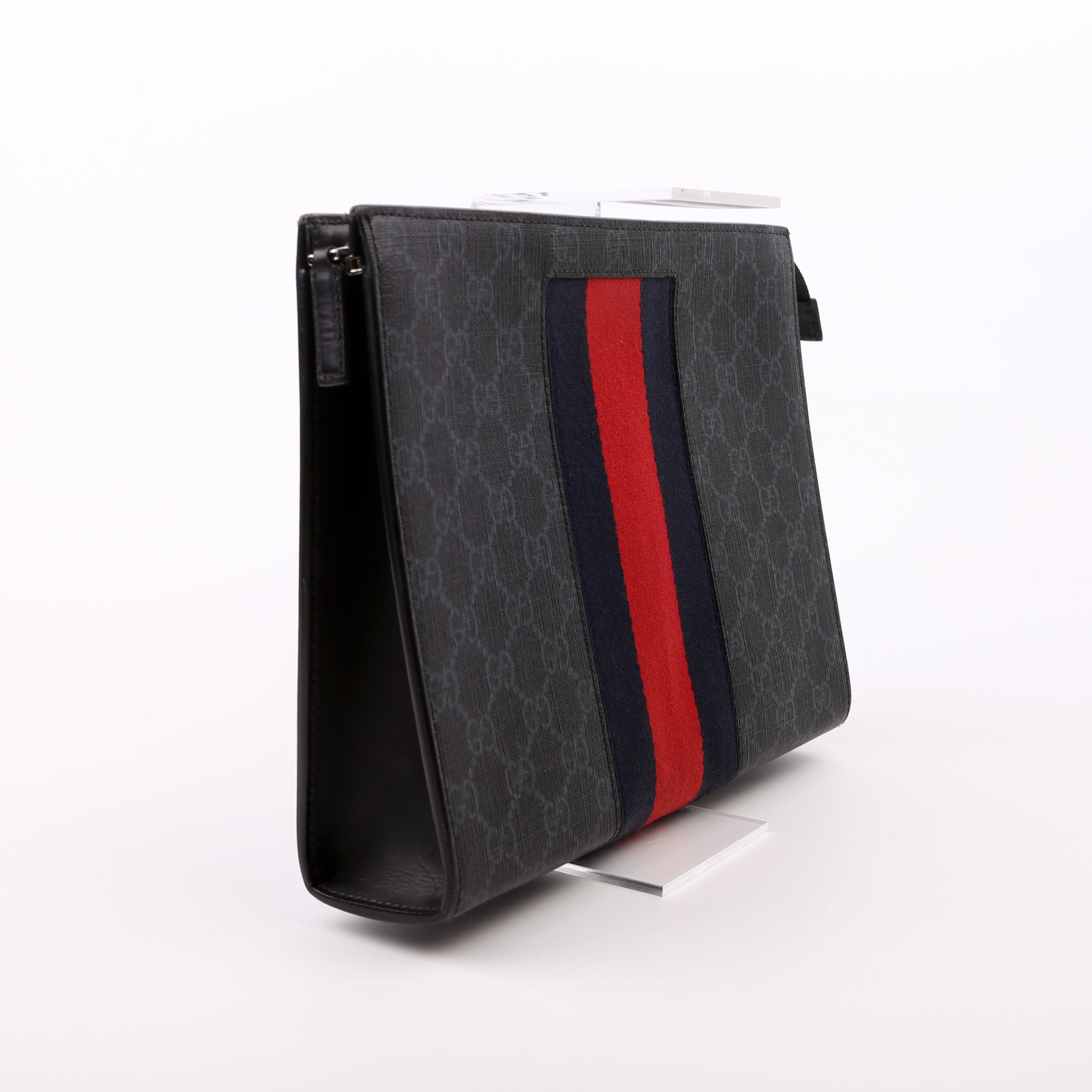 475316 GG Supreme Web Pouch Black