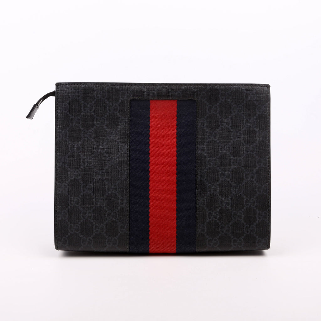475316 GG Supreme Web Pouch Black
