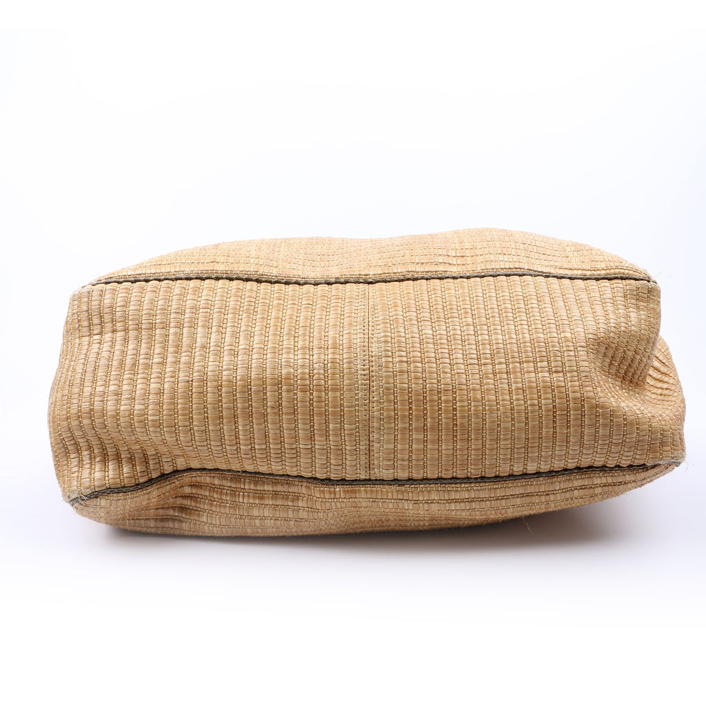 153033 Straw Positano Tote Green